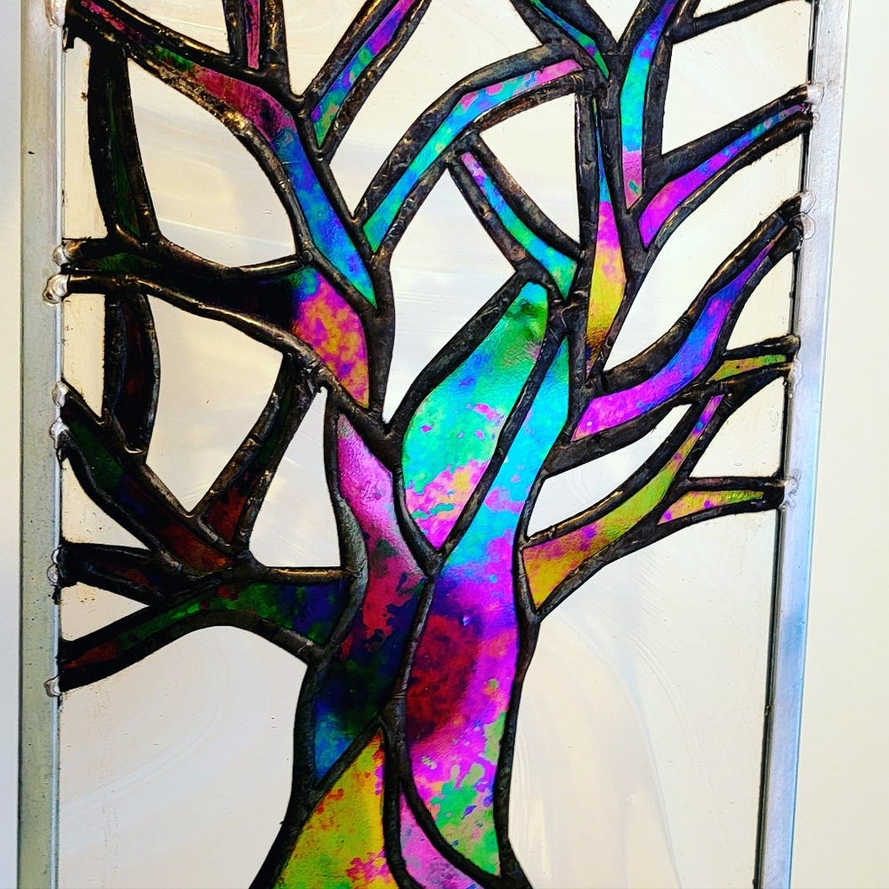 Stained Glass Tree Panel - Picture 2 of 2